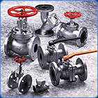 Cast ductile iron gate, globe, check and ball valves and strainers